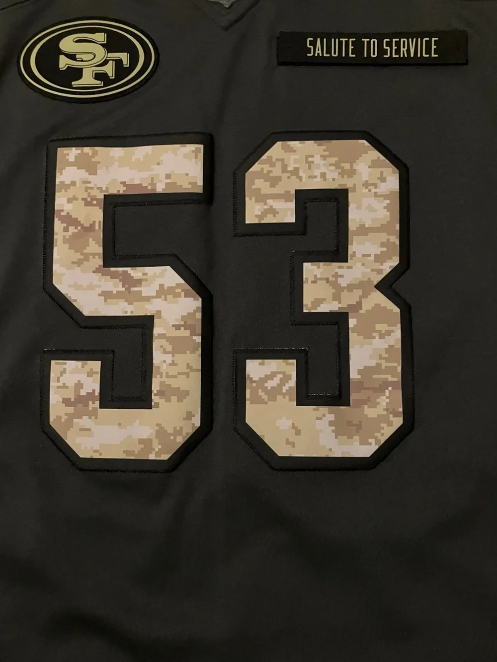 NaVorro Bowman #53 San Francisco 49ers Nike Salute to Service NFL Jersey Medium